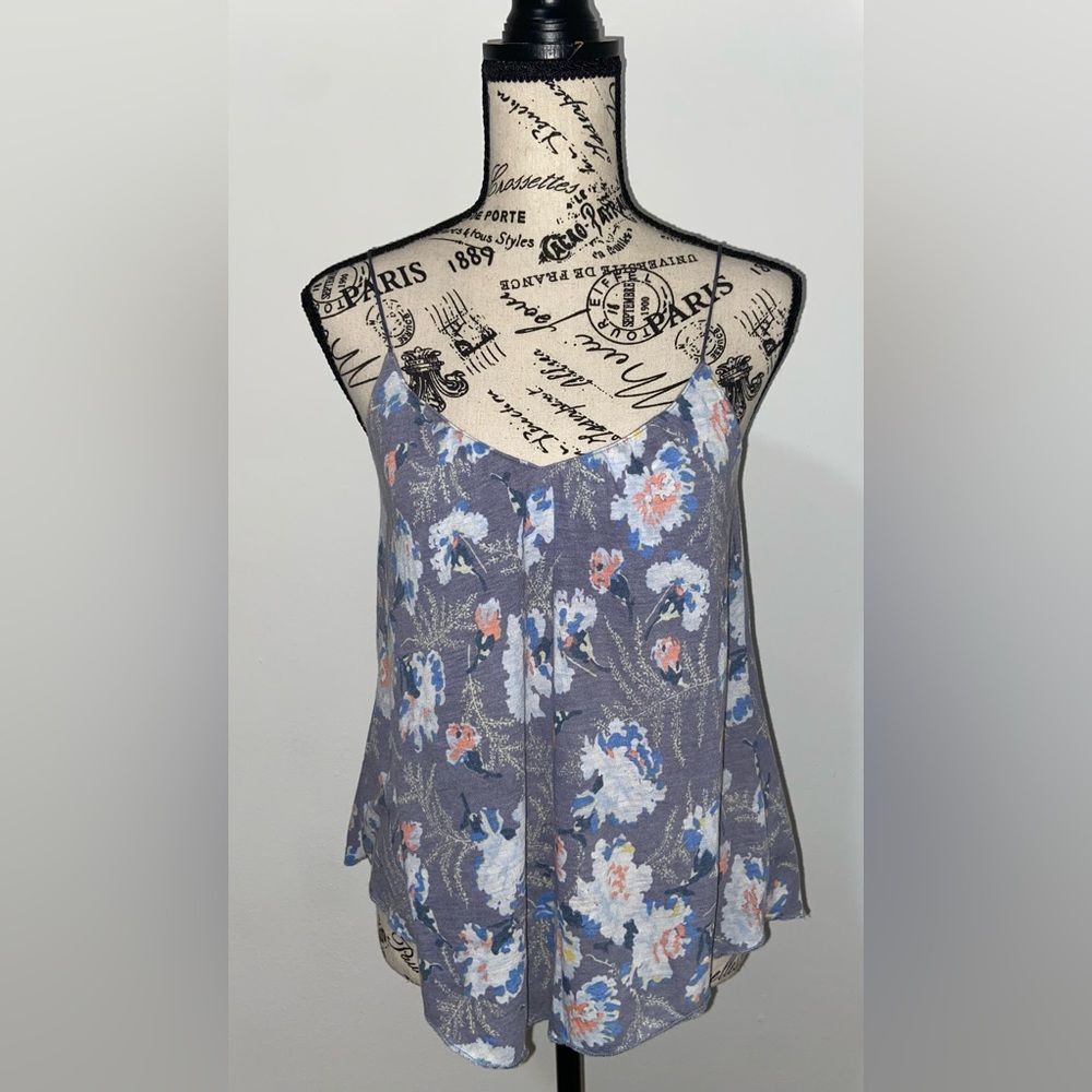American Eagle Outfitters Floral Tank Top w/ Built-In Bralette